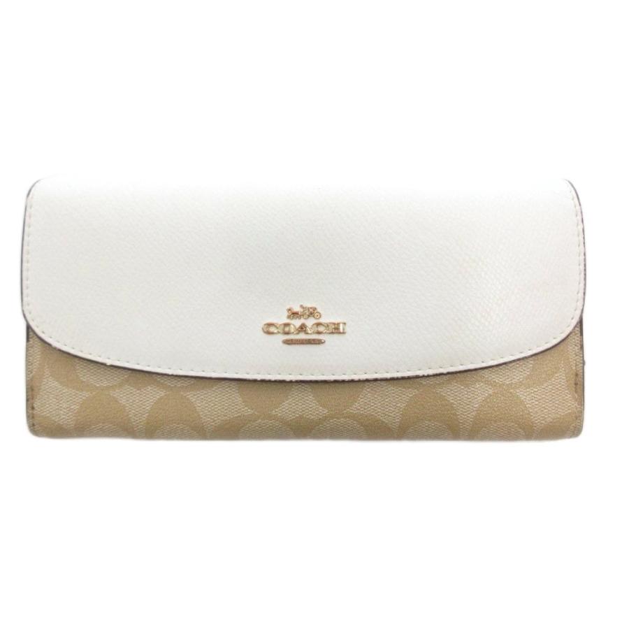 COACH（コーチ） 長財布 財布 ウォレット 白 ホワイト ベージュ 