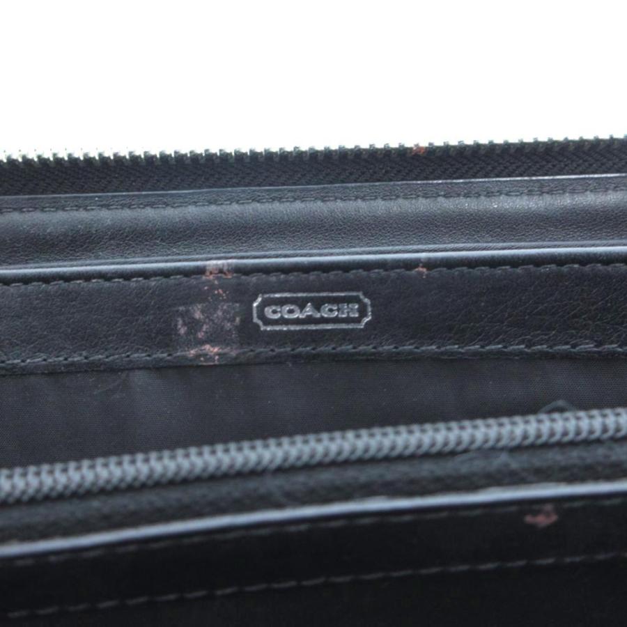 COACH（コーチ） 長財布 レディース 黒 ブラック パンチング加工 幾何 