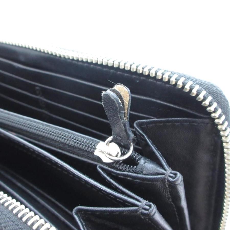 COACH（コーチ） 長財布 レディース 黒 ブラック パンチング加工 幾何 