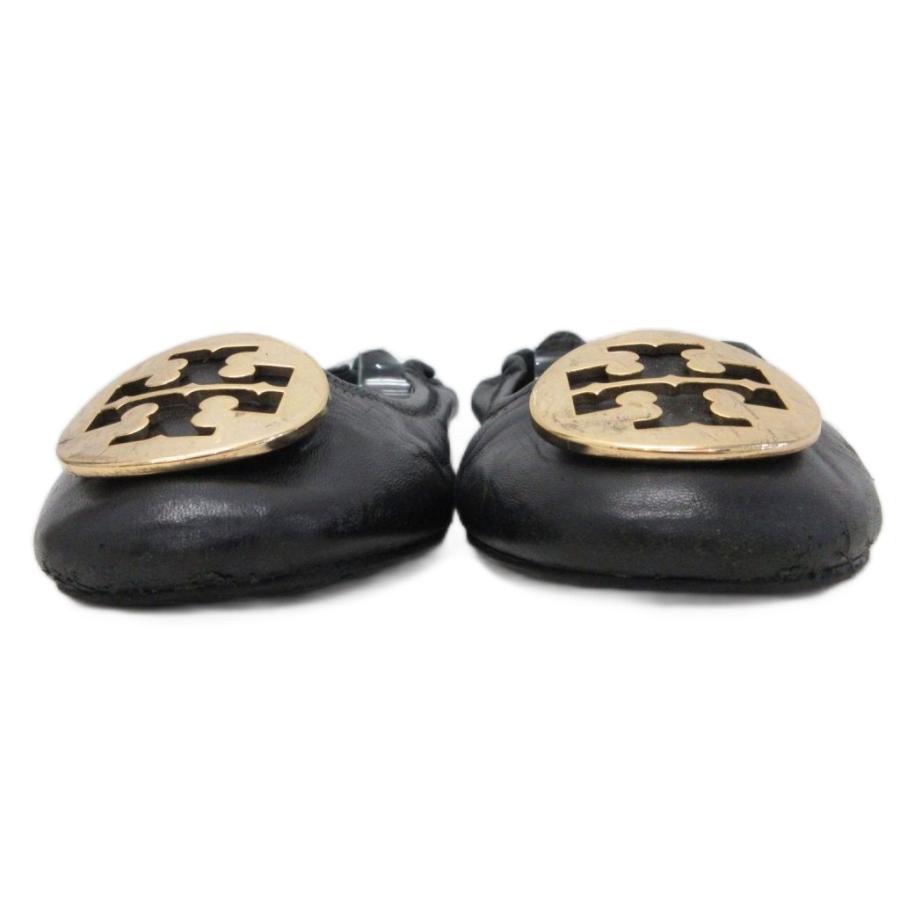 【新品未使用品】トリーバーチ　フラットシューズ　バレエ　パンプス　ロゴ金具　黒 TORY BURCH（トリーバーチ） フラットシューズ バレエシューズ