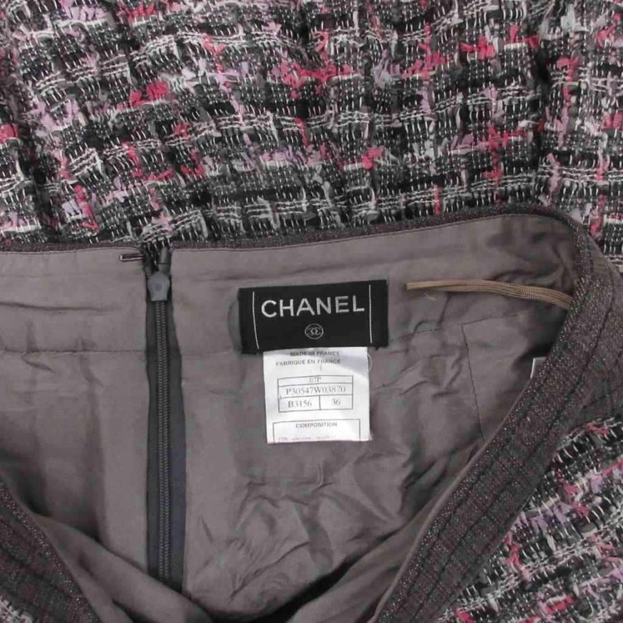 CHANEL（シャネル） ココマーク ツイードスカート フレアスカート ひざ