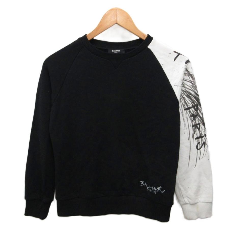 バルマン BALMAIN スウェット トレーナー ラグラン ロゴプリント 10A 