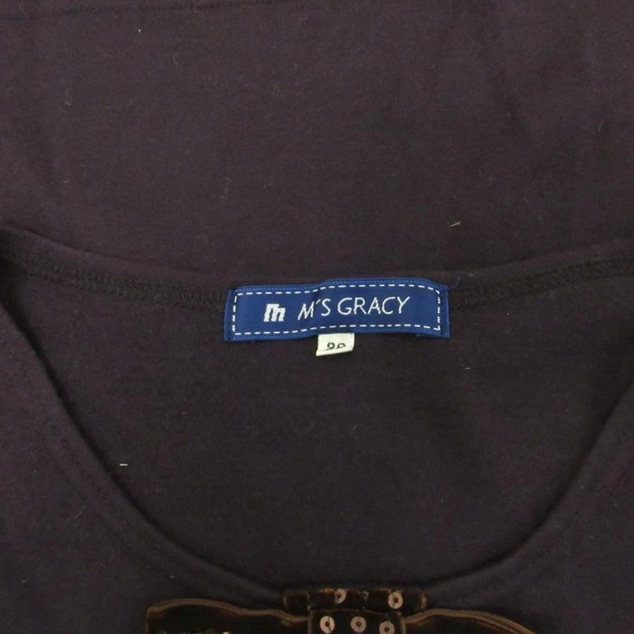 エムズグレイシー M'S GRACY ニット セーター 長袖 リボンモチーフ