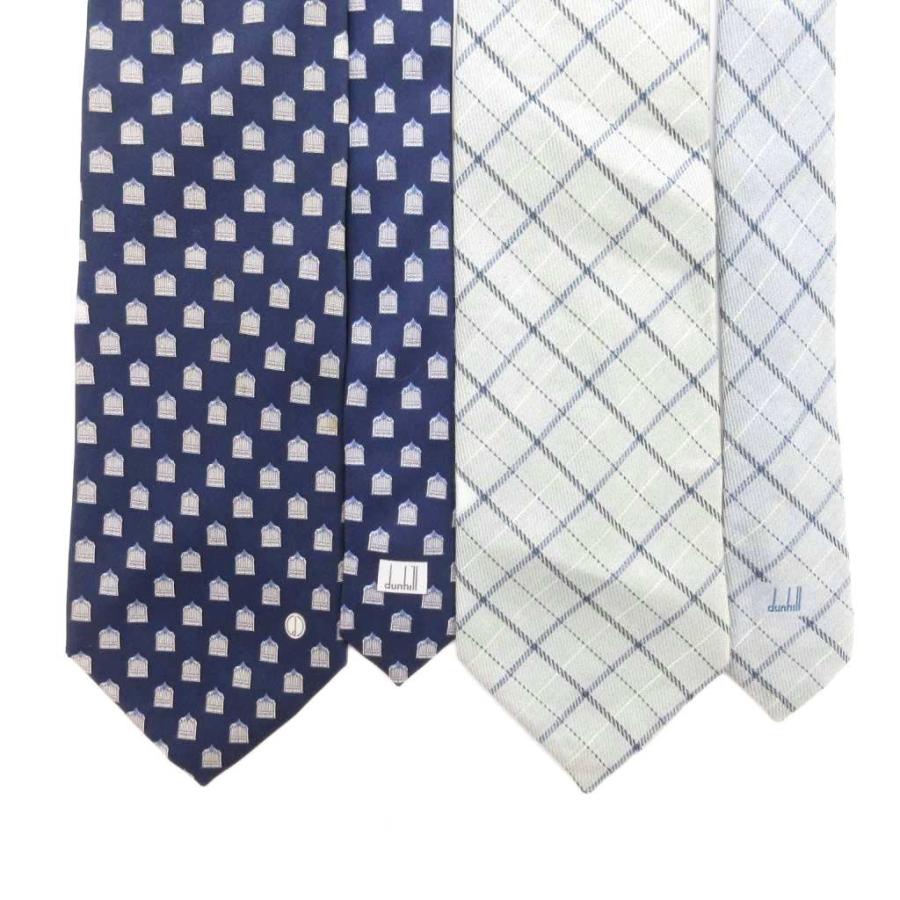 dunhill（ダンヒル） ネクタイ まとめ 4本セット 紺 ネイビー グレー