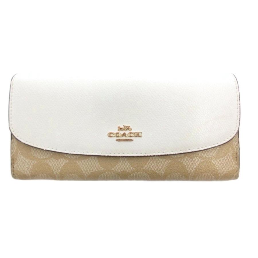 COACH（コーチ） 長財布 財布 ウォレット 白 ホワイト ベージュ 