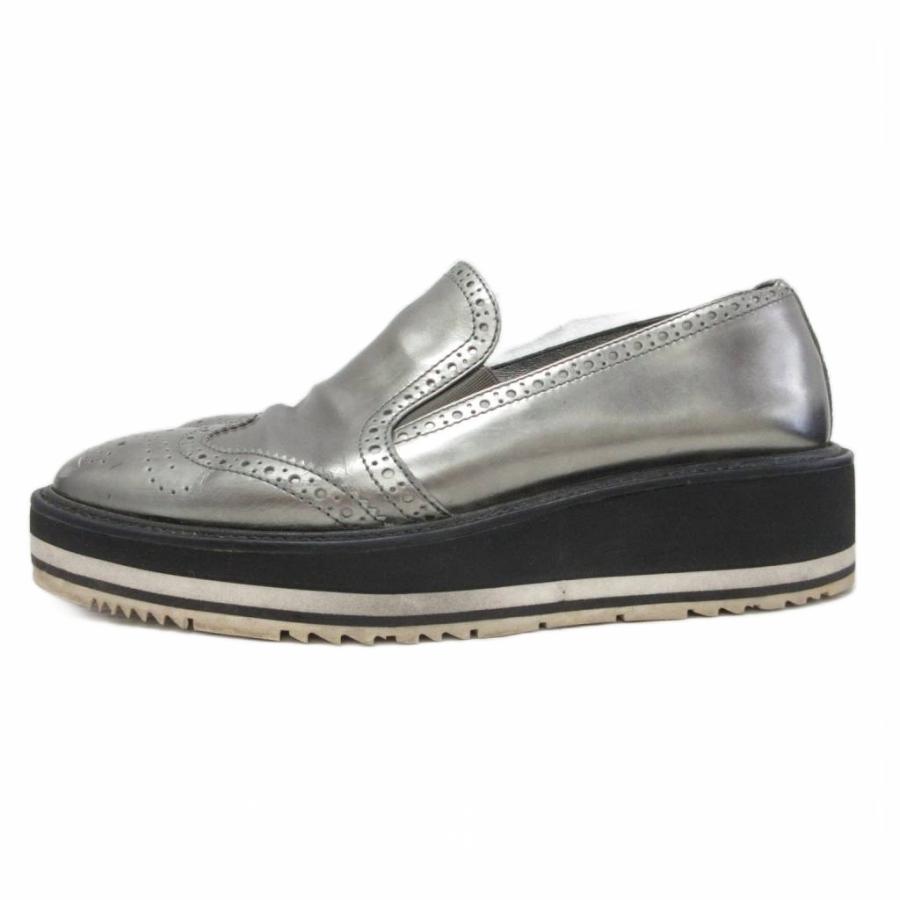 PRADA（プラダ） ローファー スリッポン ウィングチップ 厚底