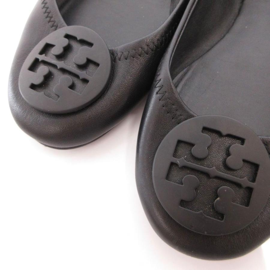 TORY BURCH（トリーバーチ） 美品 フラッド バレエシューズ ロゴ 黒