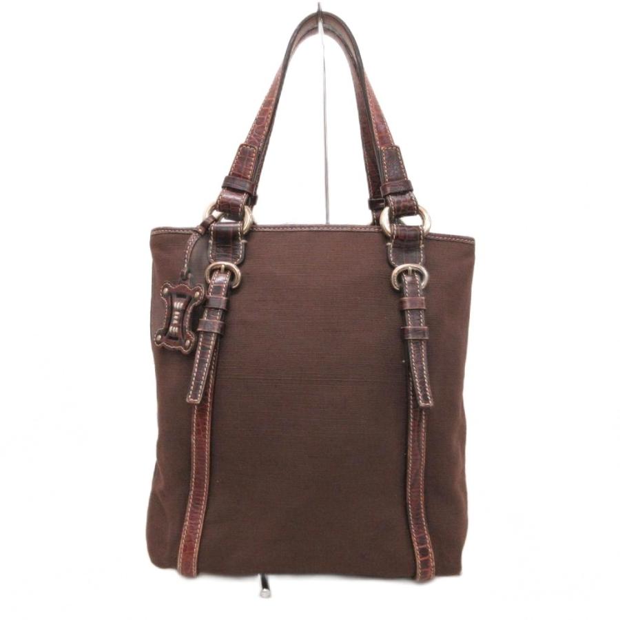 オールドセリーヌトートバッグ CELINE（セリーヌ） オールド 07年製 トートバッグ キャンバス×レザー