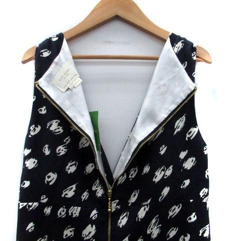 kate spade ケイトスペード ワンピース（S）紺/ネイビー 豹柄 フリル