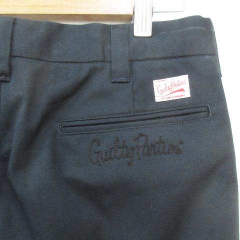 GUILTY PARTIES ストライプスラックス ダークカーキM