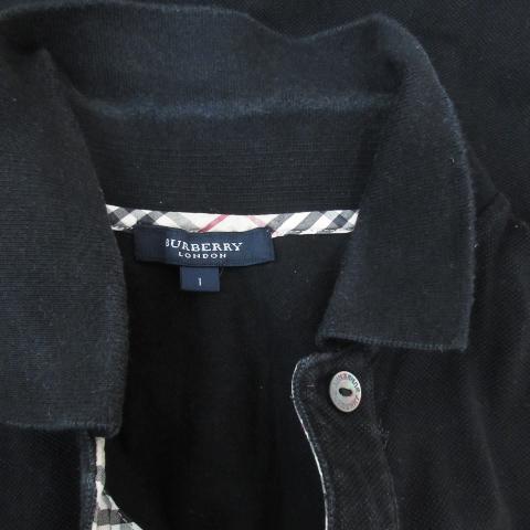 バーバリー　Burberry LONDON バーバリーロンドン　黒色　ポロ バーバリー ロンドン BURBERRY LONDON ポロシャツ 半袖 ポロカラー