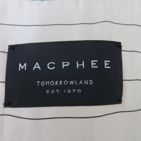 マカフィー MACPHEE トゥモローランド スプリングコート ショート丈 ウエストベルト付き オーバーサイズ 38 白 ホワイト レディース｜vectorpremium｜05