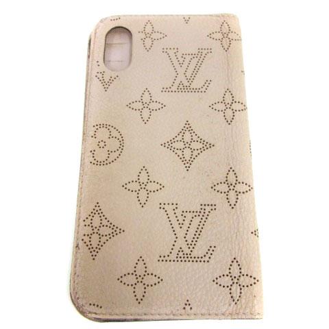 ルイヴィトン LOUIS VUITTON FOLIO MONOGRAM MAHINA スマホケース 手帳  