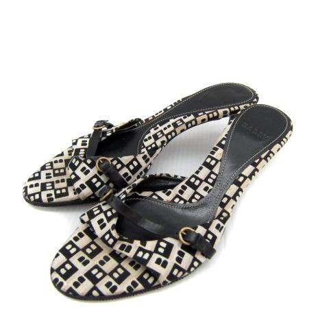 Bally バリー BALLY ミュール サンダル ローヒール 総柄 US5.5 22.5cm 