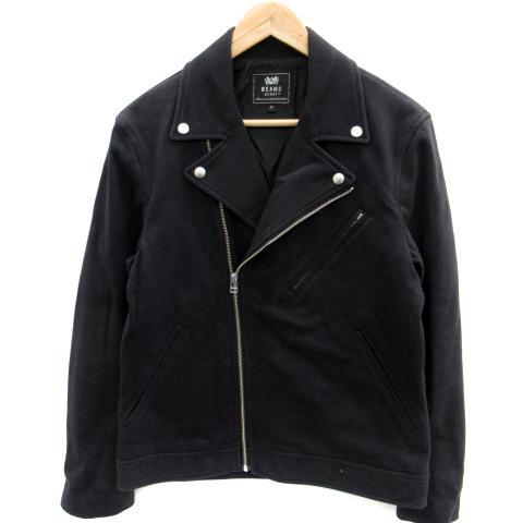 BEAMS HEART 黒 レザー ダブルライダース