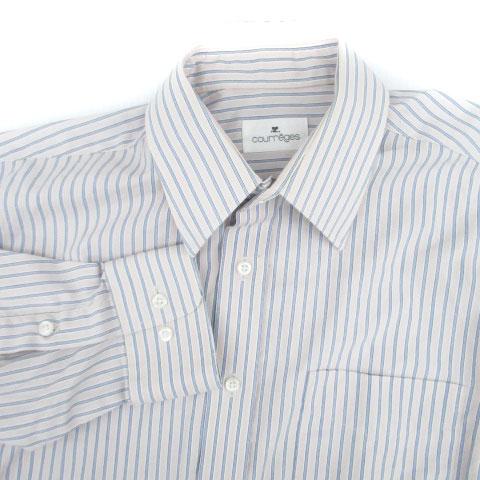 クレージュ courreges Yシャツ ワイシャツ 長袖 ストライプ柄 クレージュ courreges Yシャツ ワイシャツ 長袖 ストライプ柄