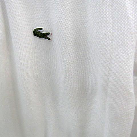 LACOSTE ラコステ ポロシャツ 半袖 ポロカラー 無地 ロゴ 刺繍 M