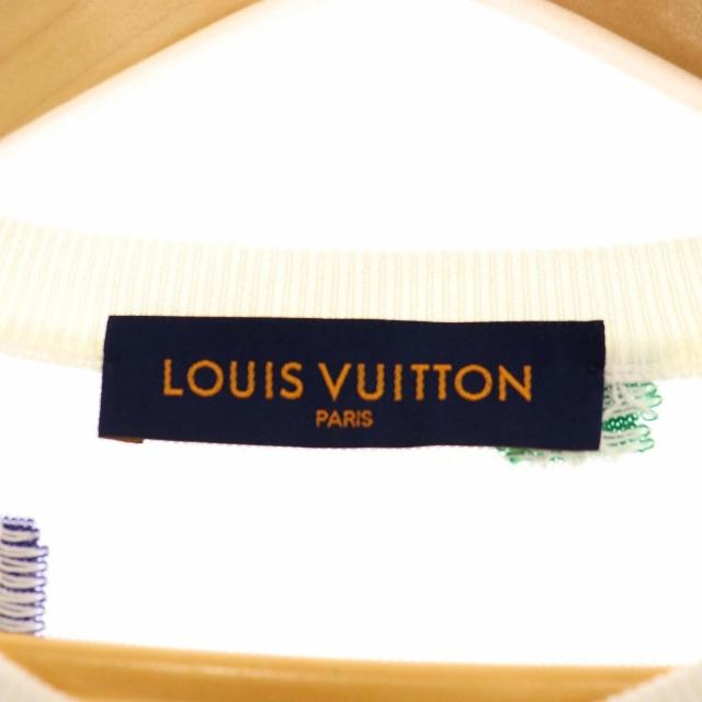 ルイヴィトン LOUIS VUITTON 20AW Virgil Abloh LVSE エレクトリック インターシャ サマーニット セーター 半袖 クルーネック XL ホワイト｜vectorpremium｜03