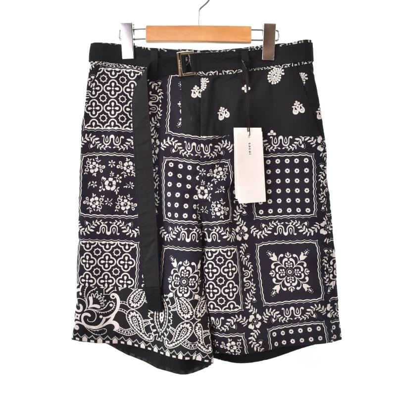 sacai★バンダナ柄プリーツショートパンツ sacai☆バンダナ柄プリーツショートパンツ