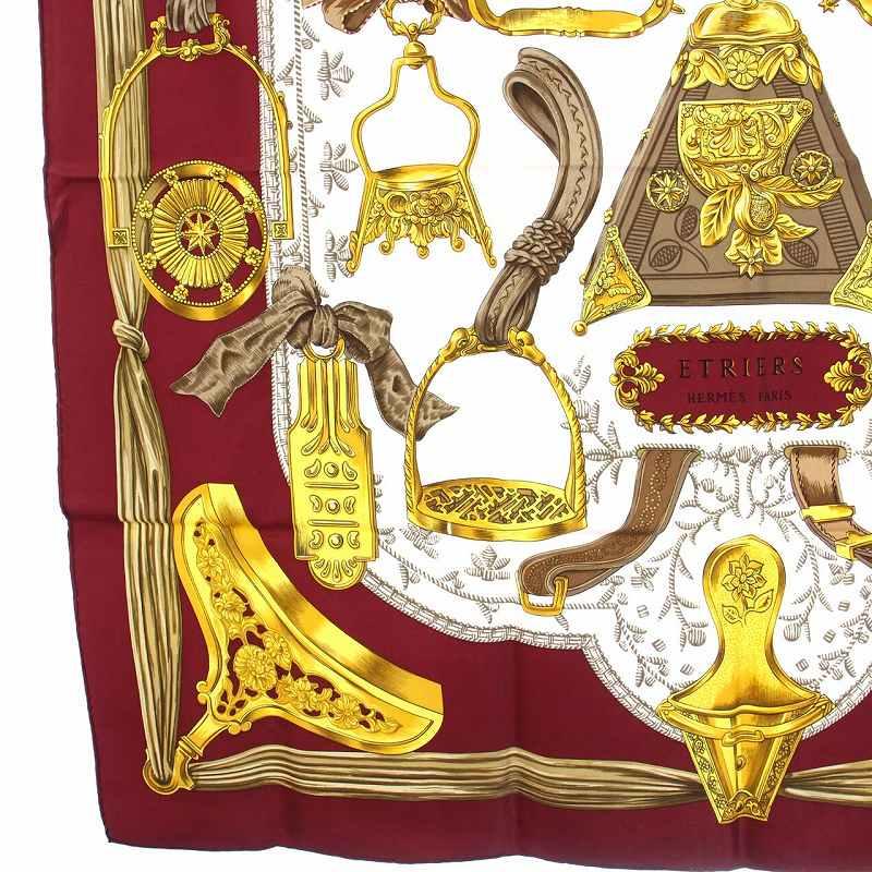 HERMES エルメス ETRIERS 鎧 カレ90 シルク100% スカーフ