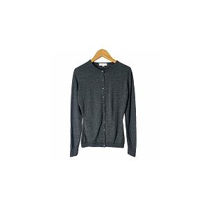 ジョンスメドレー JOHN SMEDLEY ウール ニット カーディガン S 灰色