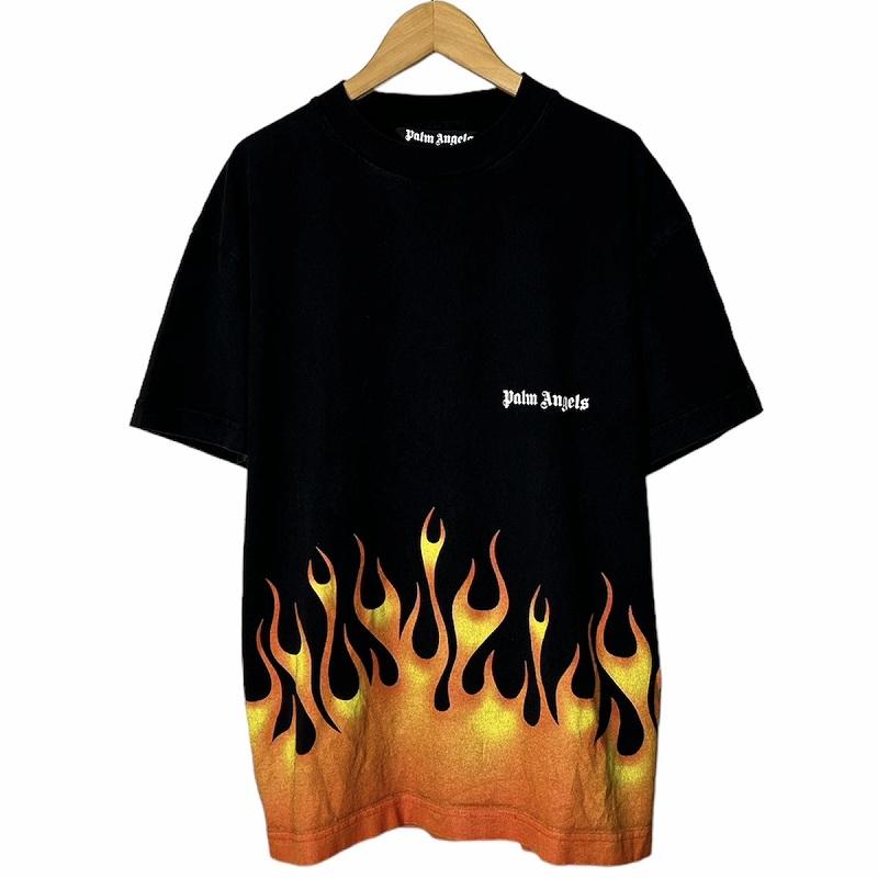 パームエンジェルス PALM ANGELS ファイヤースターターTシャツ M 黒 