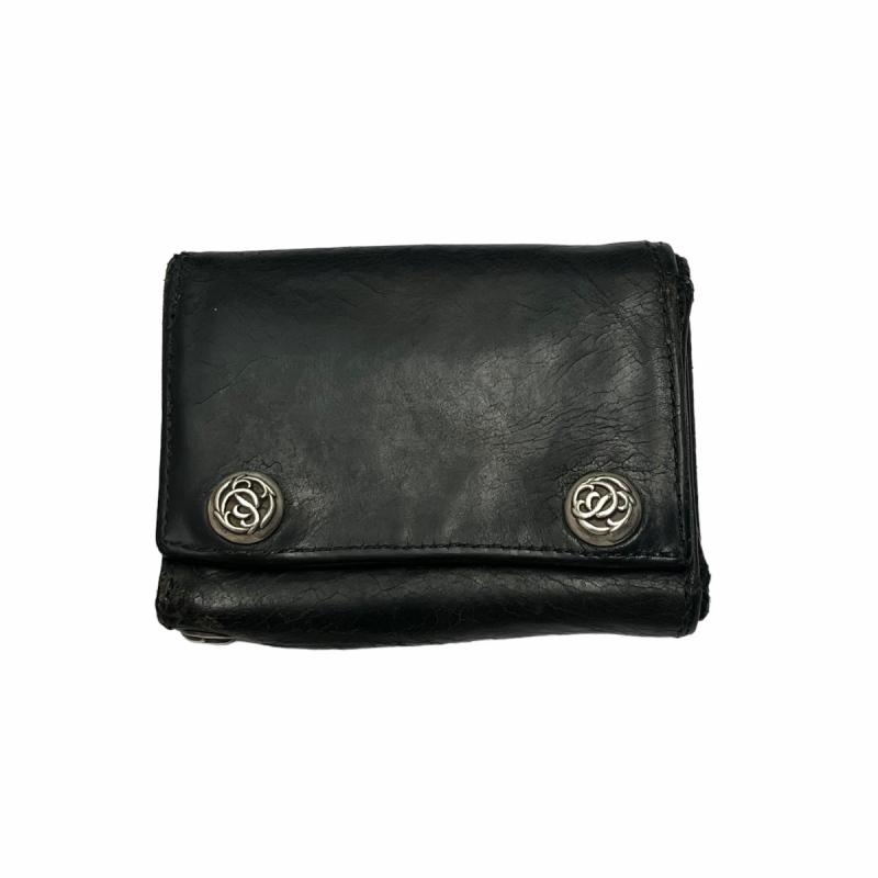 クロムハーツ CHROME HEARTS 3FOLD WALLET レザー 3つ折り財布 