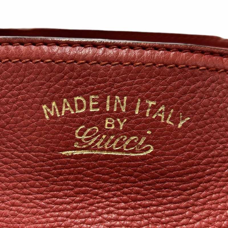 GUCCI グッチ バンブーショルダートートバッグ ハンドバッグ 赤 GUCCI グッチ バンブーショルダートートバッグ ハンドバッグ 赤