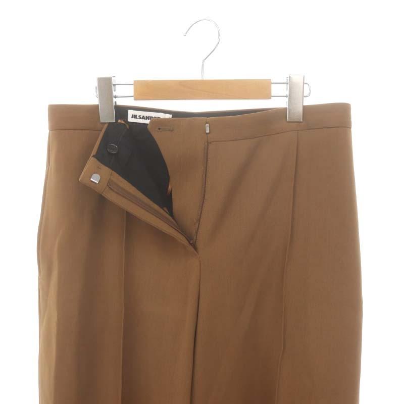 ジルサンダー JIL SANDER ワイドタックパンツ スラックス ジッパー 