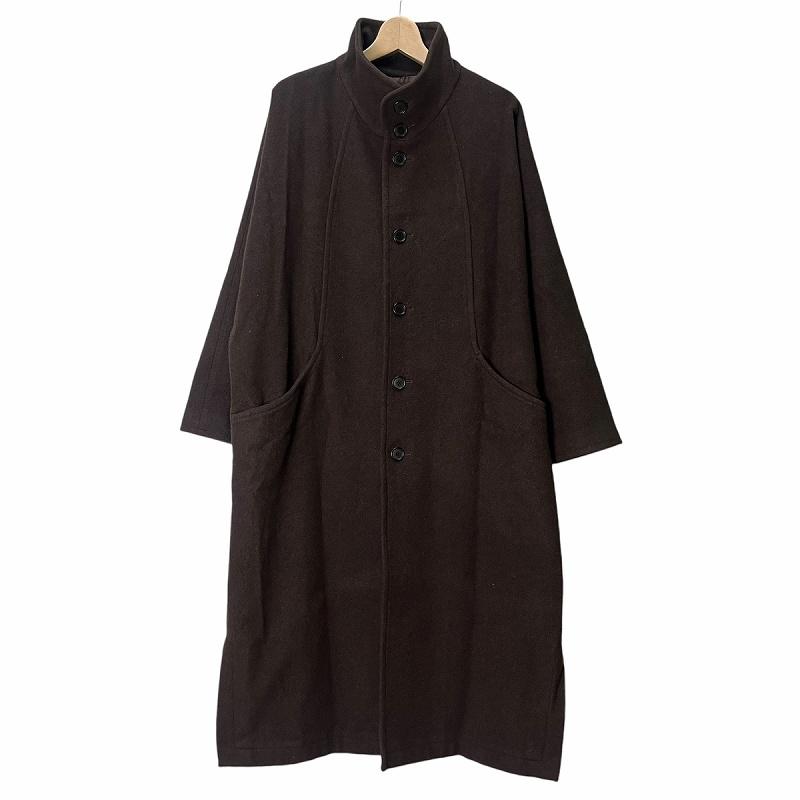 バシスブルック Basisbroek スタンドカラー ウール コート ロング丈 1 