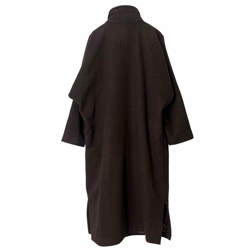 バシスブルック Basisbroek スタンドカラー ウール コート ロング丈 1 