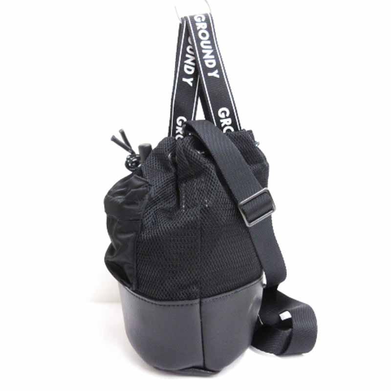 グラウンドワイ ヨウジヤマモト GroundY LOGO TAPE 2WAY MESH MINI BAG 