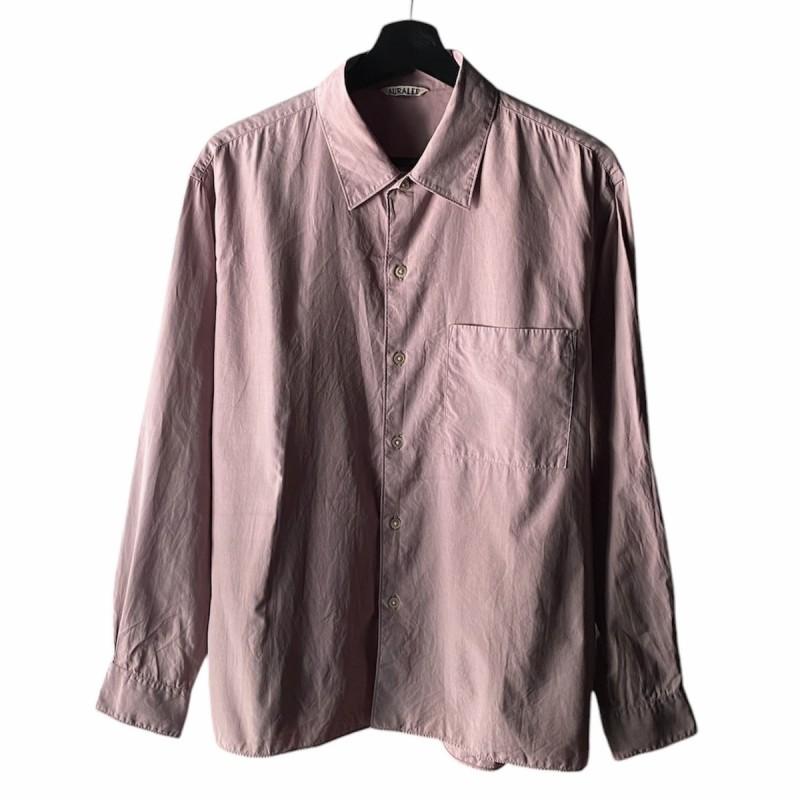 オーラリー AURALEE WASHED FINX TWILL BOX SHIRTS ウォッシュド 
