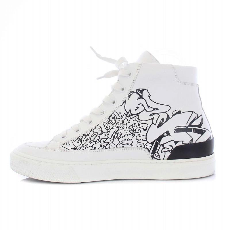 HERMES エルメス DISTRICT LEATHER HIGH CUT SNEAKERS