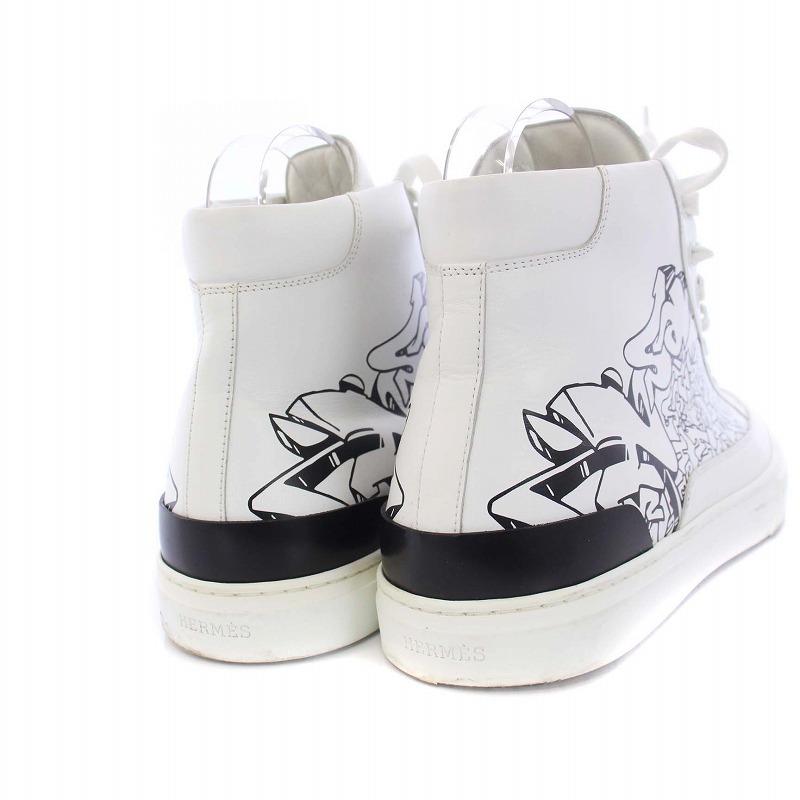 HERMES エルメス DISTRICT LEATHER HIGH CUT SNEAKERS ディストリクト  