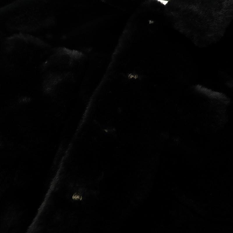 サンローランパリ　ファー　ジャケット　ブルゾン　パーカー　ミリタリー　44 黒 サンローランパリ ファー ジャケット ブルゾン パーカー ミリタリー 44