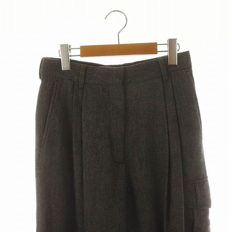 DRIES VAN NOTEN〕グレーヘリンボーンウールスカート｜その他