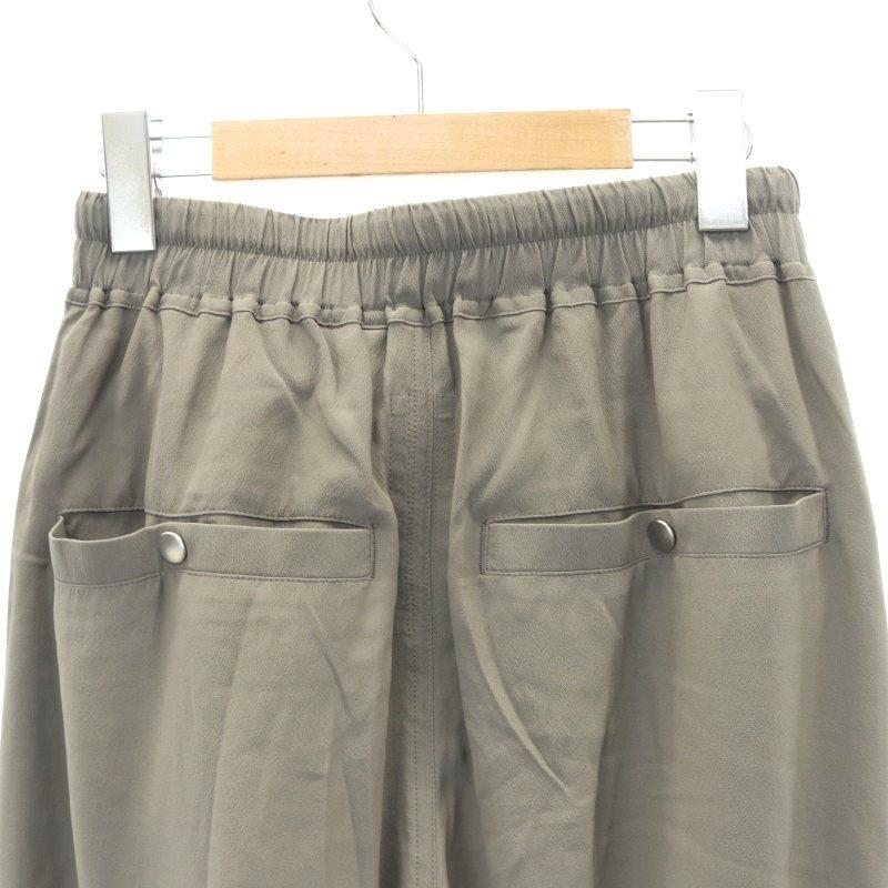 【中古】リックオウエンス Rick Owens SS24 CROPPED TRACK PANTS クロップド トラックパンツ イージー IT38 グレー リックオウエンス Rick Owens SS24 CROPPED TRACK PANTS クロップド