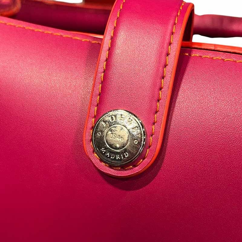 LOEWE（ロエベ） レオ トートバッグ ハンドバッグ レザー アナグラム 