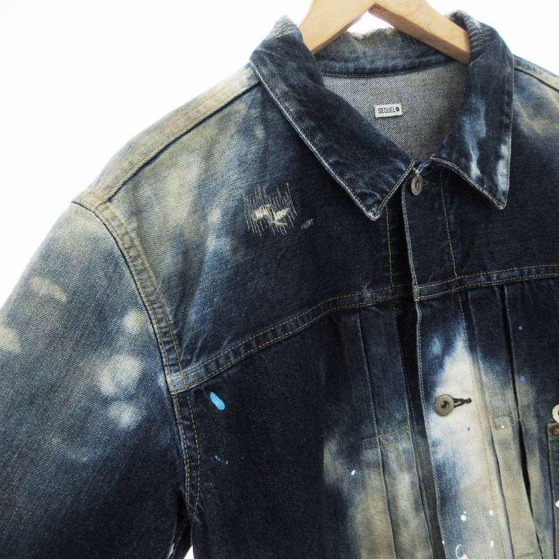 シークエル SEQUEL デニムジャケット ジーンズ ペイント加工