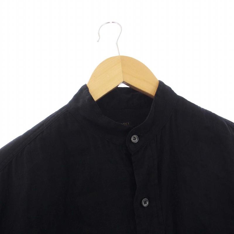 コモリ COMOLI 22SS リネンWクロス プルオーバーシャツ バンド コモリ COMOLI 22SS リネンWクロス プルオーバーシャツ バンド