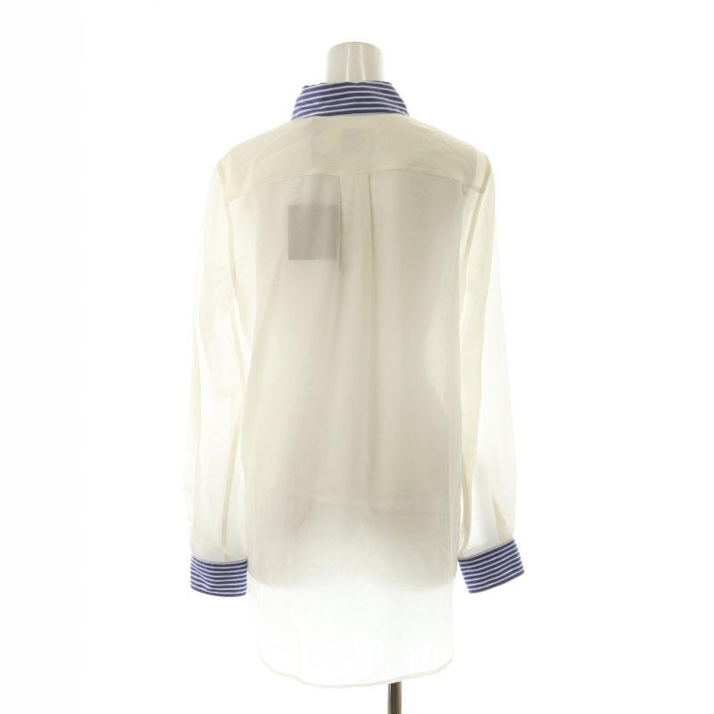 バーバリー  8054971 ロゴシルクボタンダウン長袖シャツ レディース 40 BURBERRY - バーバリー 8054971 ロゴシルクボタンダウン長袖シャツ
