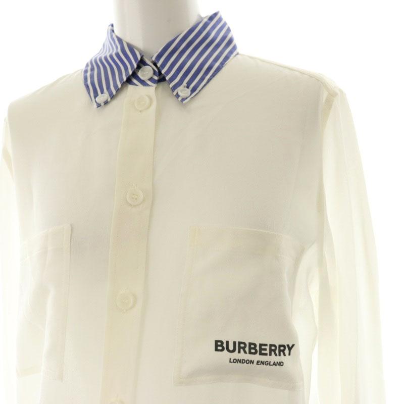 バーバリー BURBERRY シルク ポケットロゴ シャツ ボタンダウン 長袖