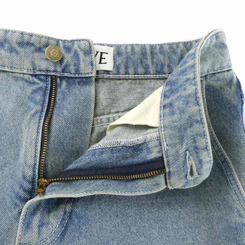 LOEWE ロエベ デニムパンツ ジーンズ ワイド ジップフライ USED