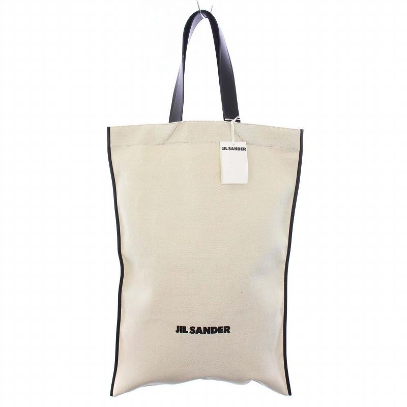 未使用品 ジルサンダー JIL SANDER 24SS BORDER BOOK TOTE LG W/HEART 