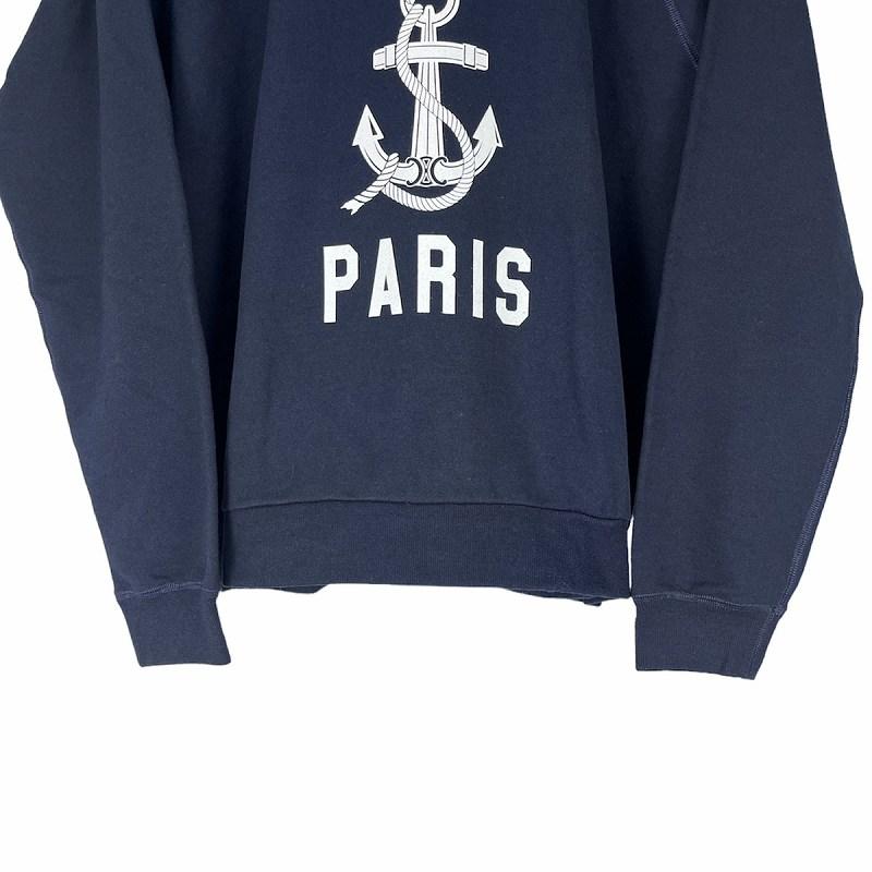 未使用品 セリーヌ CELINE アンカー プリント スウェット ANCHOR CASHMIRE SWEATER XL セーター 紺 ネイビー 2Y244450I レディース_3