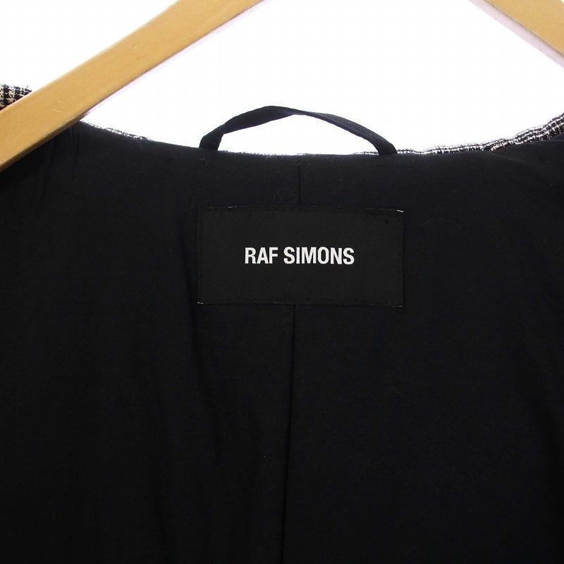 ラフシモンズ RAF SIMONS 18AW Black and White Check Padded Parka