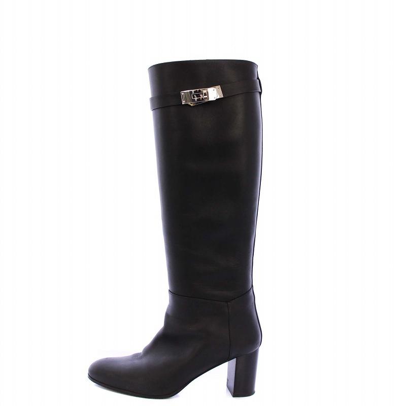 HERMES（エルメス） ケリー ロングブーツ チャンキーヒール レザー