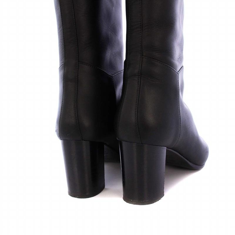 美品✨エルメス ジャンピングブーツ ケリー ロング レザー 黒 38 HERMES（エルメス） 未使用品◎HERMES 24年購入 シルバー金具 ケリー