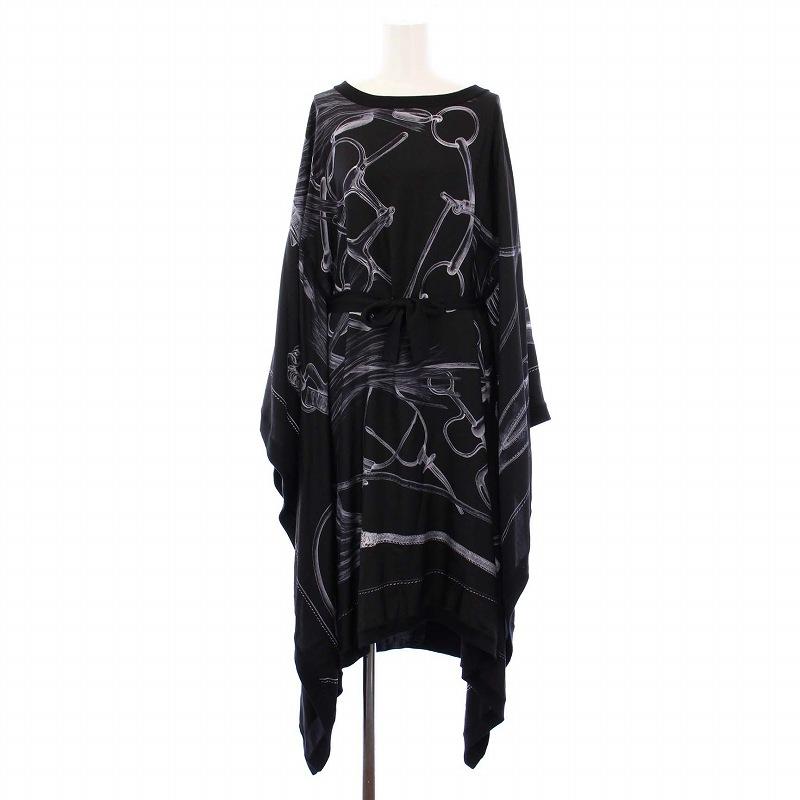 近年モデル✨ エルメス ツイルレーヌ ワンピース シルク カシミヤ 黒 38 近年モデル✨ エルメス ツイルレーヌ ワンピース シルク カシミヤ 黒 38